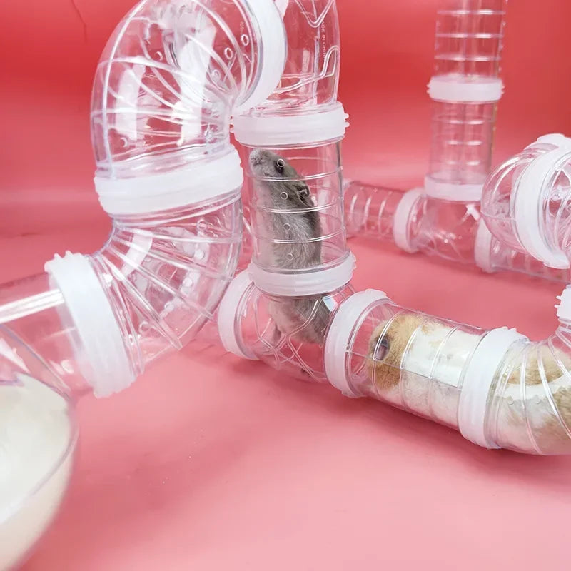 Hamster Toy Maze DIY Remodeled Cage Tubes Tunnel Set
