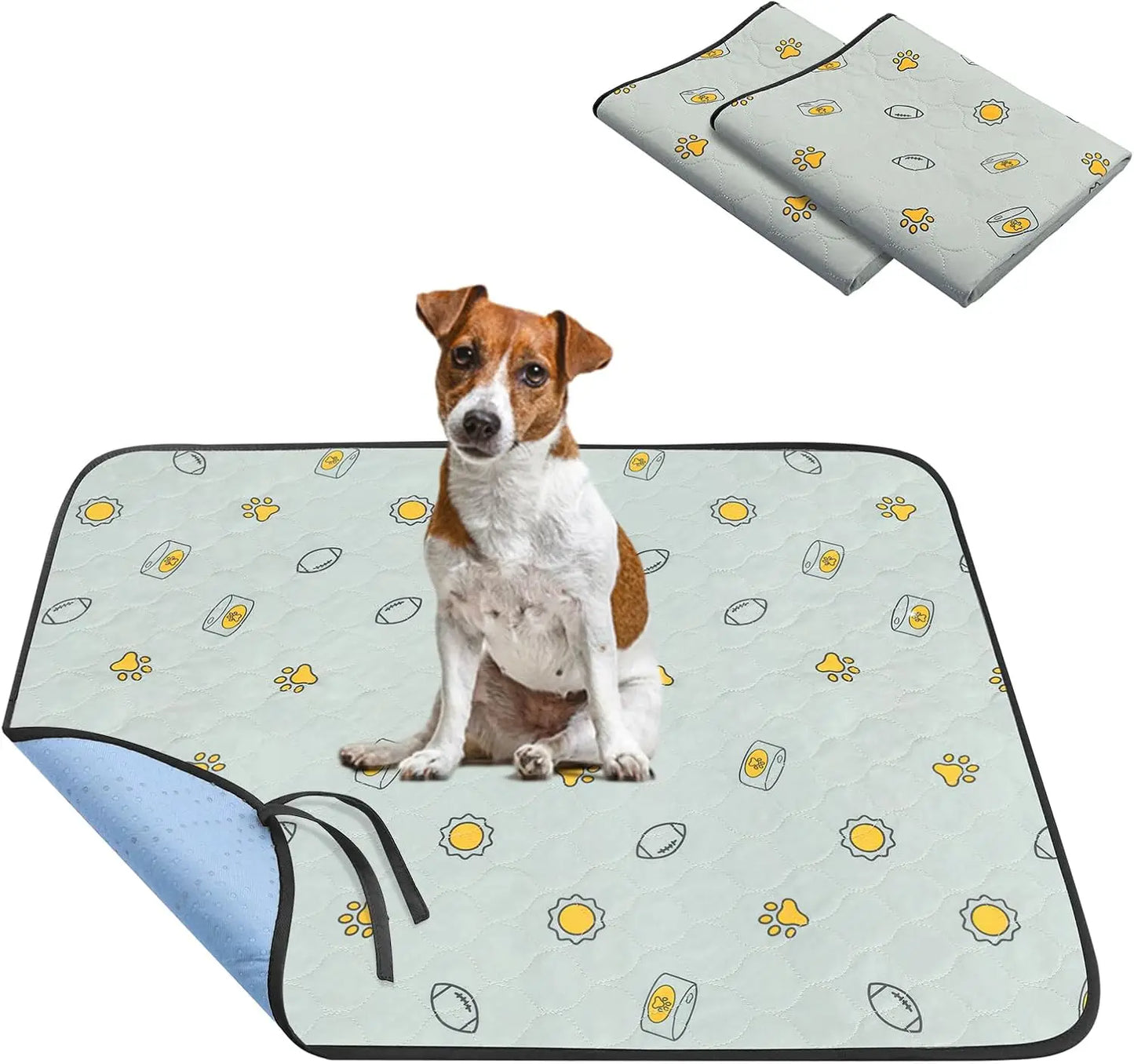 Washable Dog Pee Pads, Reusable, Absorbent, Slip-Resistant, Waterproof, 31"x36" (2 Pack)