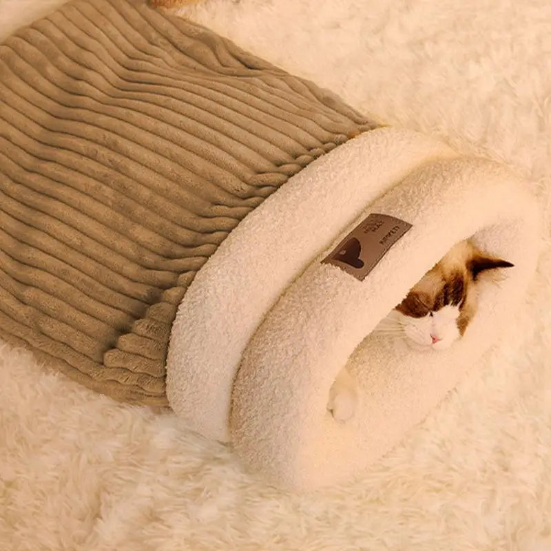 Choice Warm Cat Sleeping Bag Bed Cave For Kitten Pets