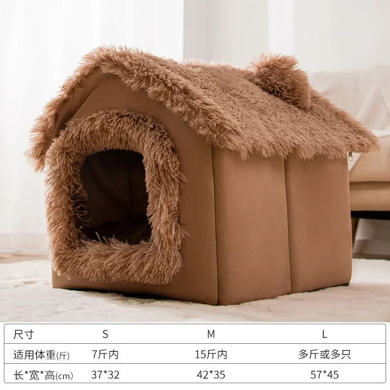 Dog Kennel Indoor Soft Bed Cave For Small Dogs Portable