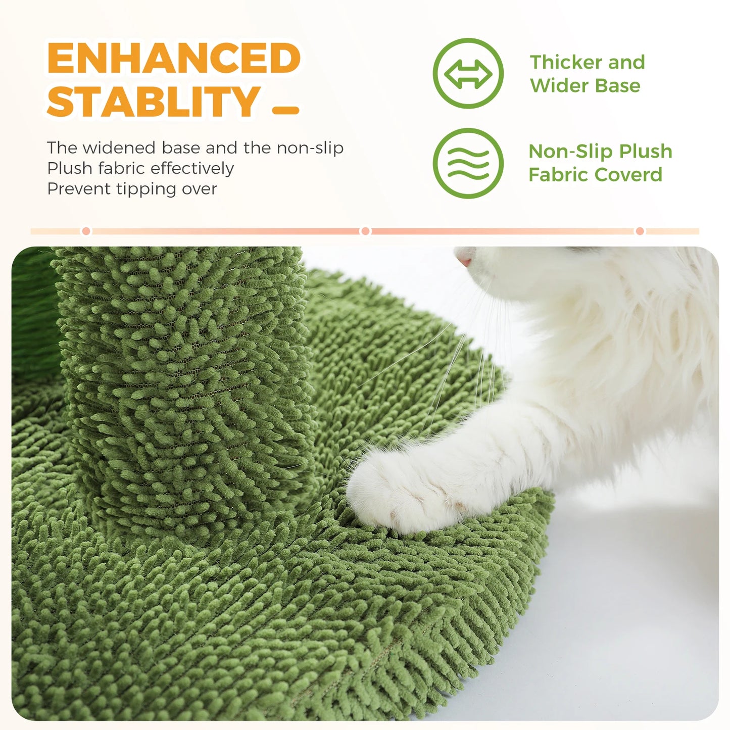 PEQULTICN Cactus Cat Tree Indoor Condo And Hammock Stand
