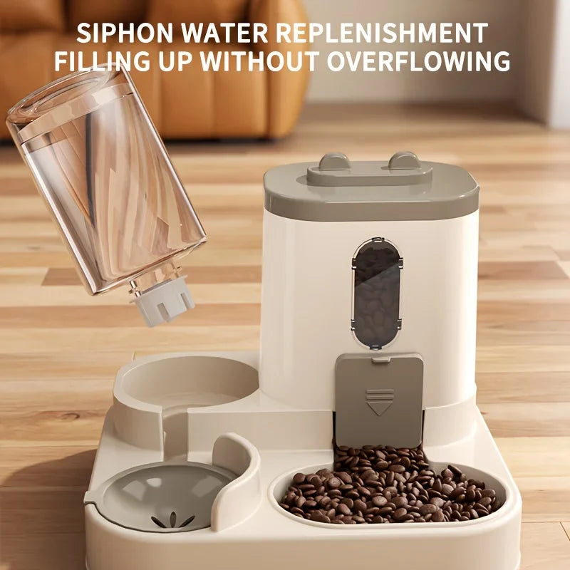 2In1 Cat Food and Water Dispenser Integrated Auto Feeder