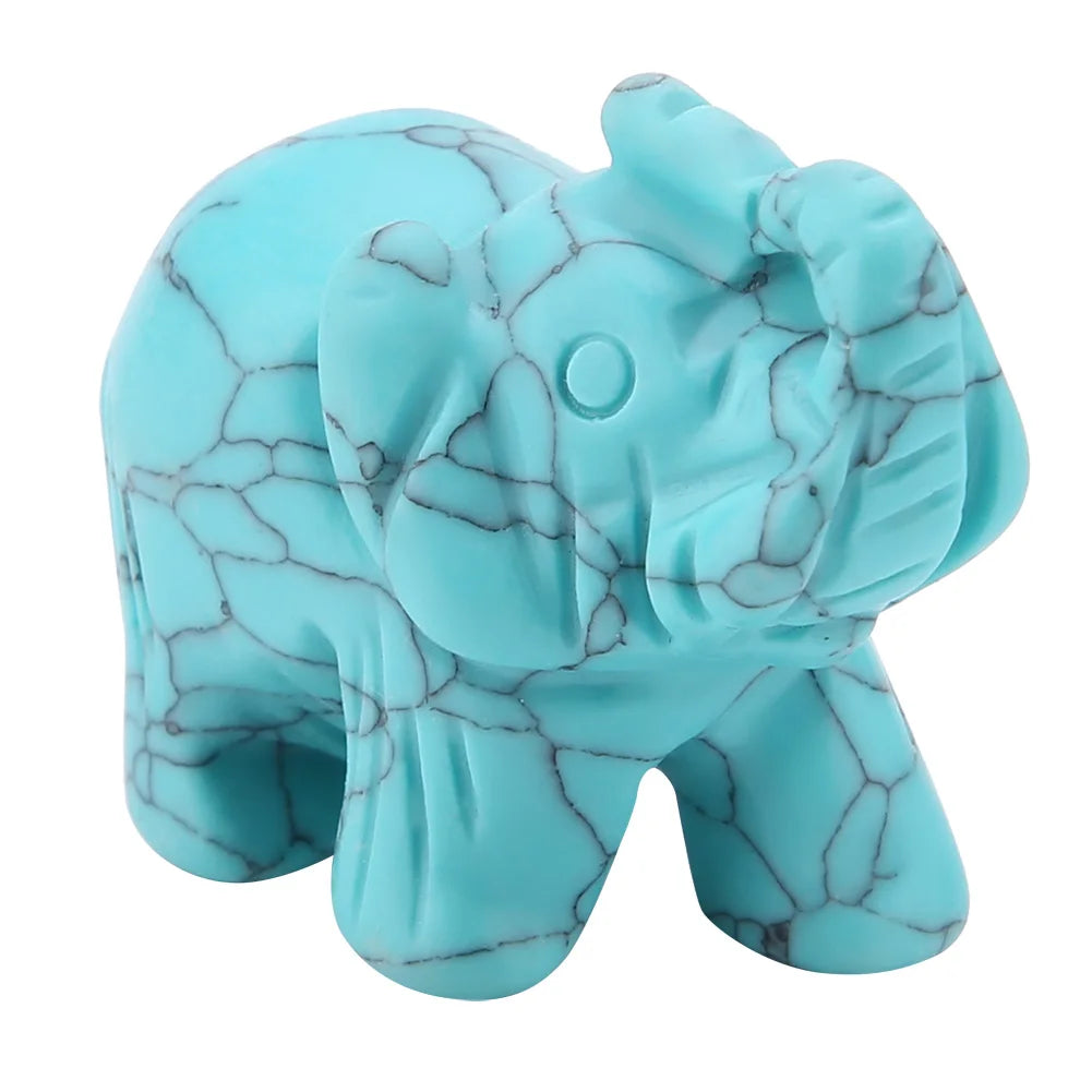 Natural Stone Elephant Figurine For Elegant Home Decor