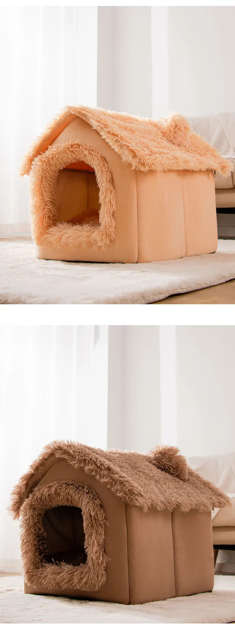 Dog Kennel Indoor Soft Bed Cave For Small Dogs Portable