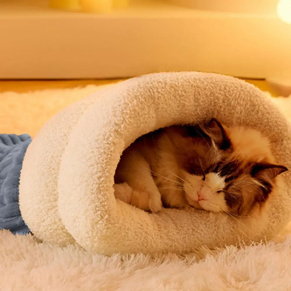 Choice Warm Cat Sleeping Bag Bed Cave For Kitten Pets