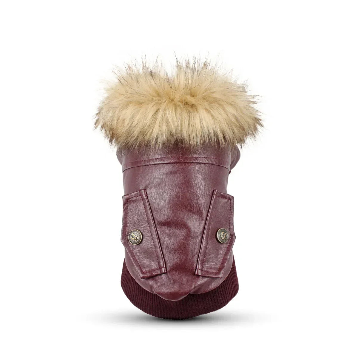 Waterproof PU Leather Dog Coat Small Medium Warm Jacket