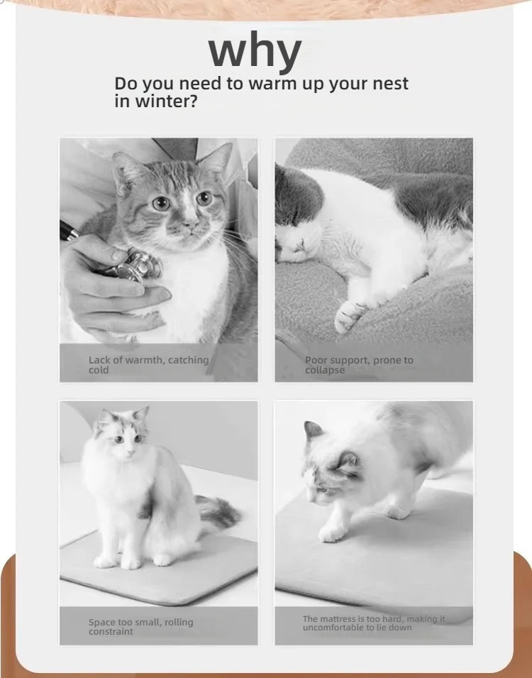 ZhejiangChoice Portable Cat Bed Cozy Travel Nest