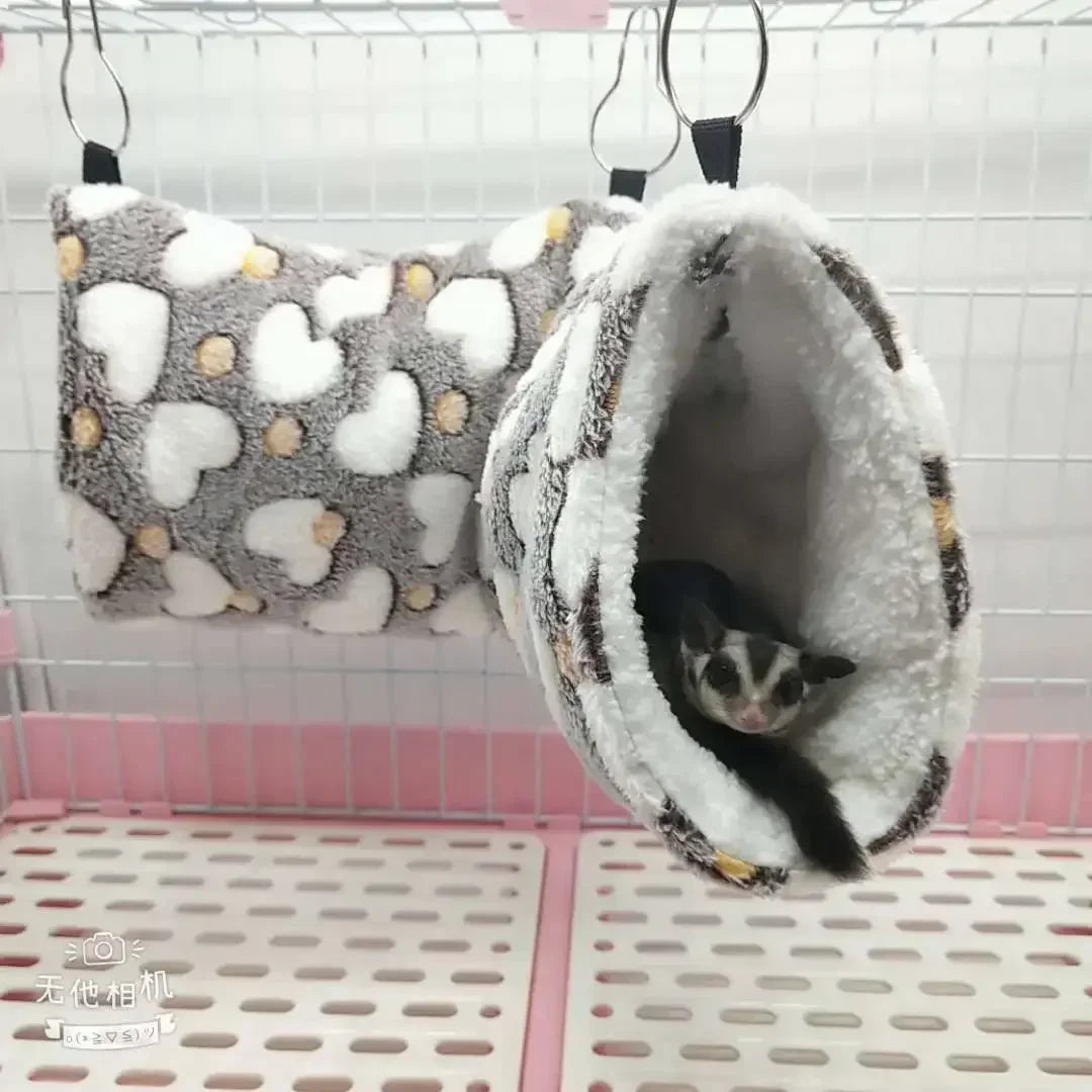 Ultra Soft Plush Pet Tunnel Nest Hamster Sugar Glider