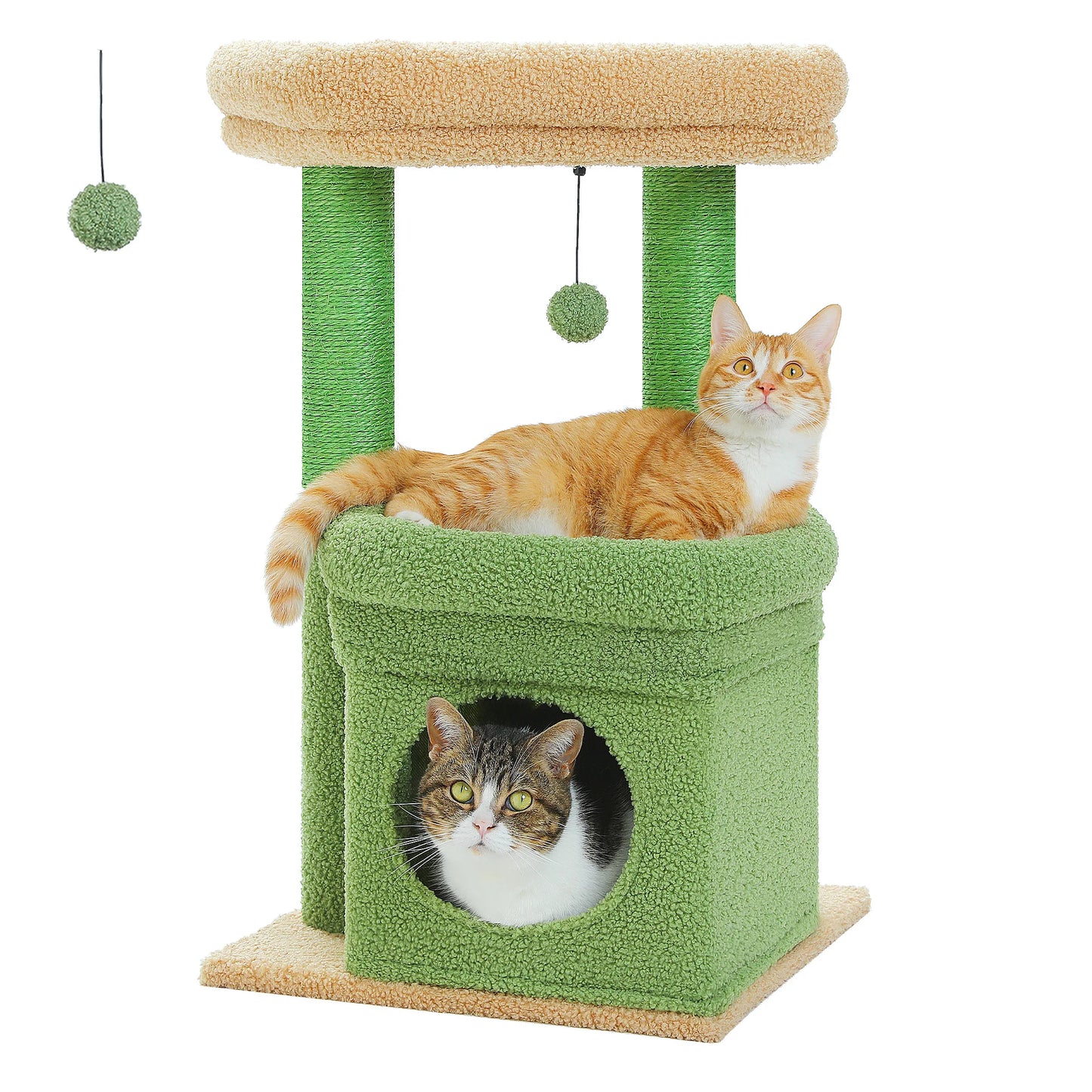PEQULTICN Cat Tree With Cozy Condo And Plush Top Perch