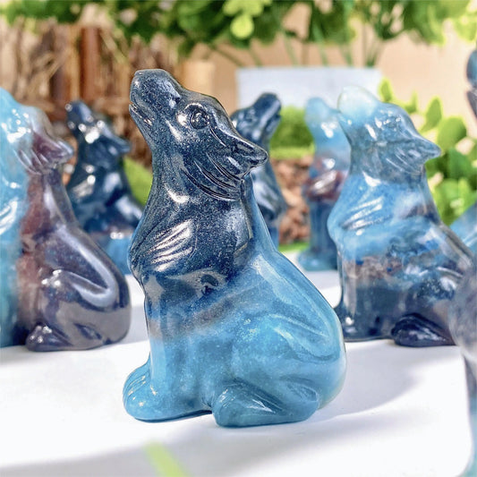 1PC High Quality Trolleite Wolf Natural Crystal Carving,Birthday gift,Women gift,Halloween Gift,Christmas Gift.