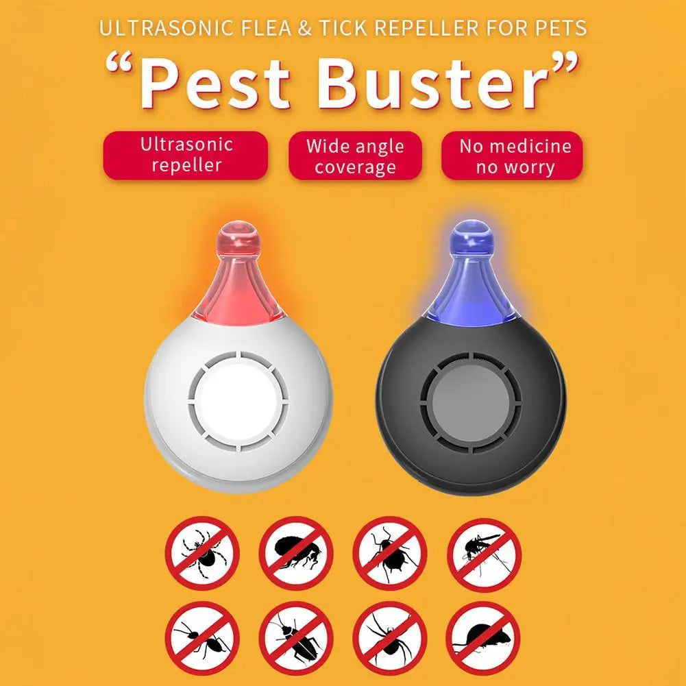 USB Rechargeable Ultrasonic Collar for Flea Tick Lice Pets