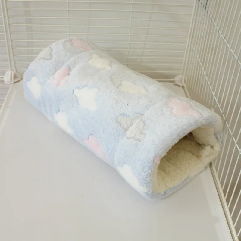 Small Pet Hamster Tunnel Hammock Plush Hanging Bed Hideout Sleeping Bag Cozy Soft Design Privacy Nest