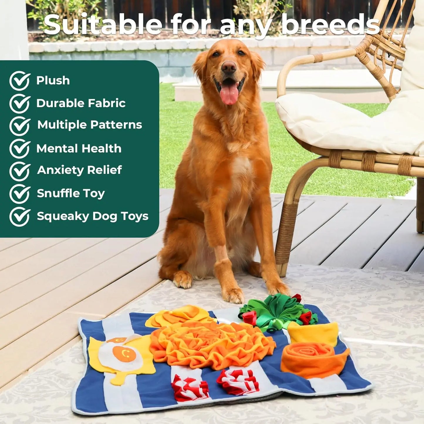 Hign-concerned Breakfast Snuffle Mat For Dogs Slow Feeder