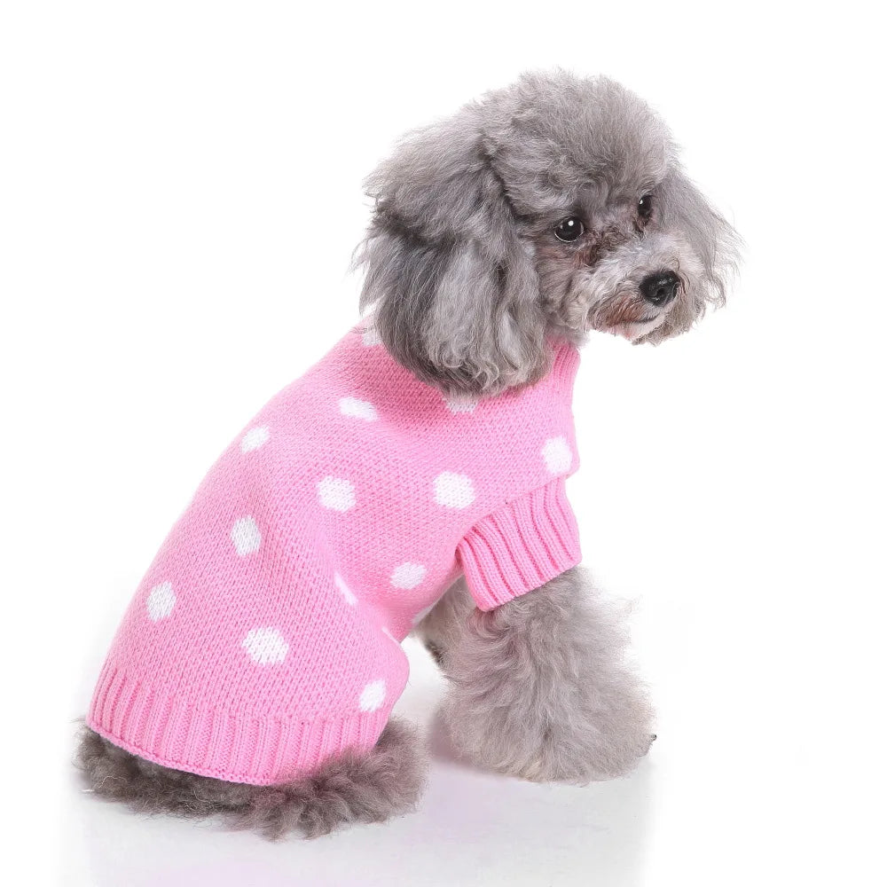 Dog Stripes Sweater Winter Knitting Pet Sweater for Medium Large Dogs Christmas Elk Dog Clothes Labrador Pullover Costume