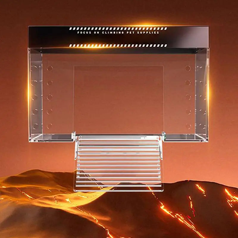 Turtle Basking Dock With Lid Hanging Habitat Cage Enclosure