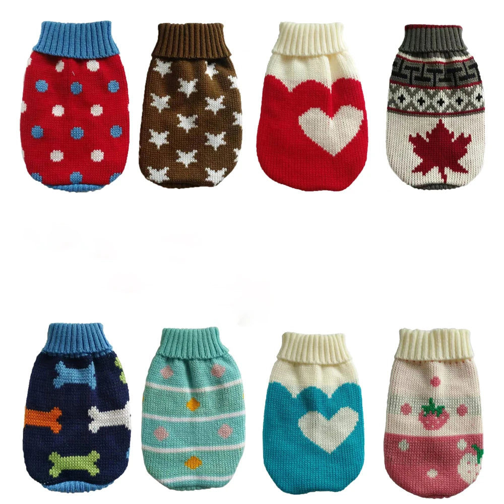 Hubei Dog Winter Sweater Knit Coat For Canine Comfort