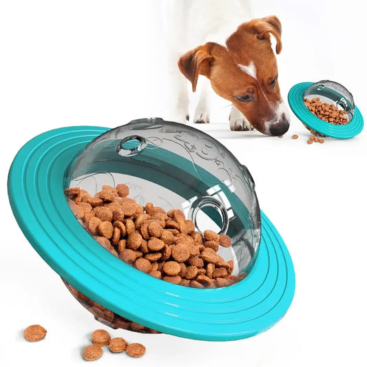 Flying Saucer Dog Toy Slow Feeder Puzzle Ball Training