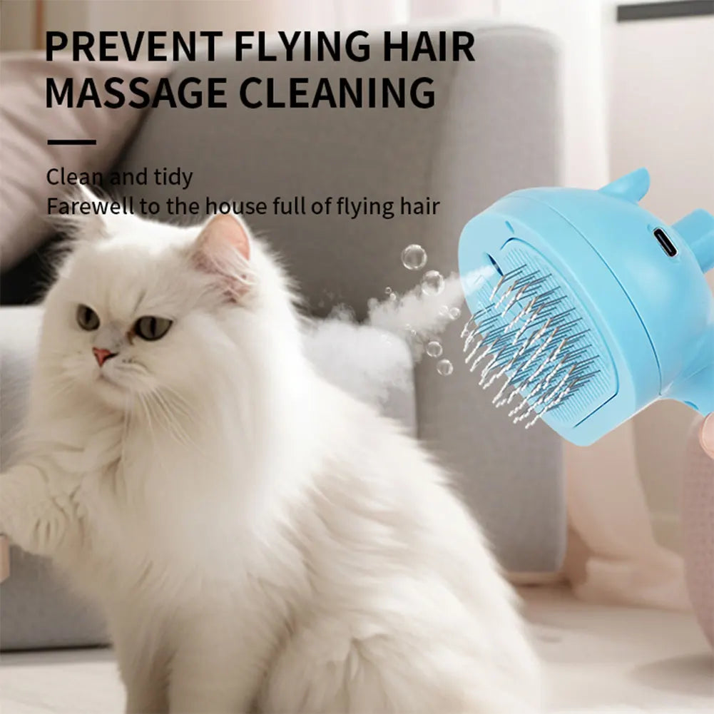 Cat Steam Brush Hair Remover Brush Multi-Function Cat Grooming Brush Cat Shedding Comb Dematting Comb Pet Supplies
