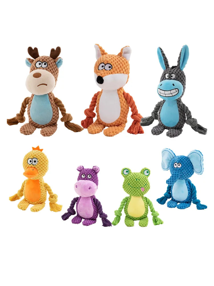 Choice Stuffed Raw Small Joint Dog Plush Chew Toy Squeaker