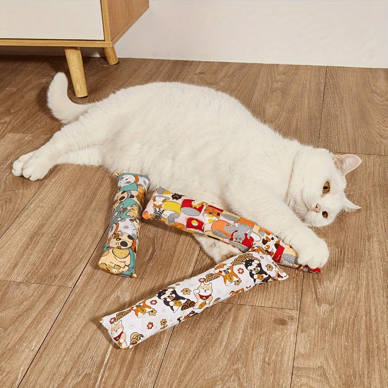 Cat Grass Chew Toy Plush Pillow Interactive Indoor Cat Toy
