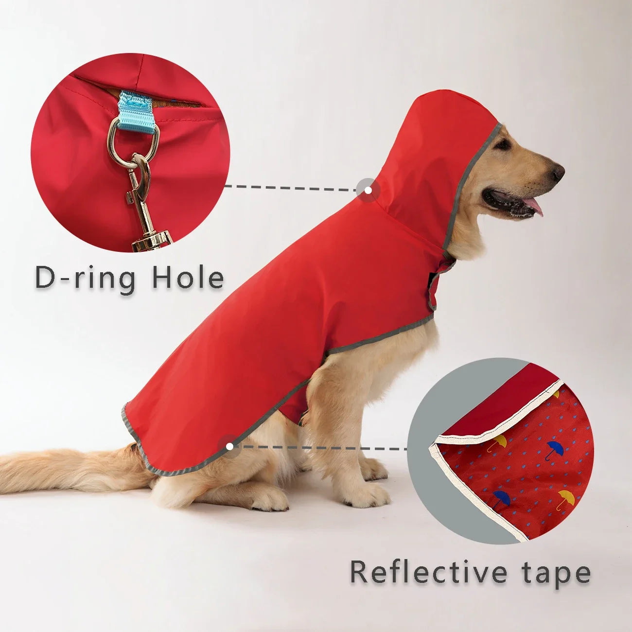 PETS TALE All Weather Dog Raincoat Waterproof Durable Coat
