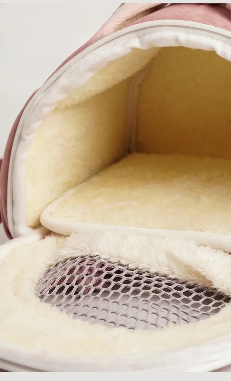 Pet Travel Pet Backpack with Warm and Breathable Anti Loss Backpack Parrot Guinea Pig Nest Pet Supplies Guinea Pig  Bunny Cage