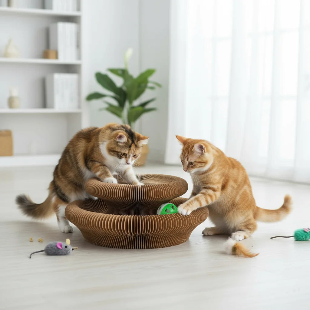 Magic Cat Scratch Organ Board Toy With Ball Claw Climber