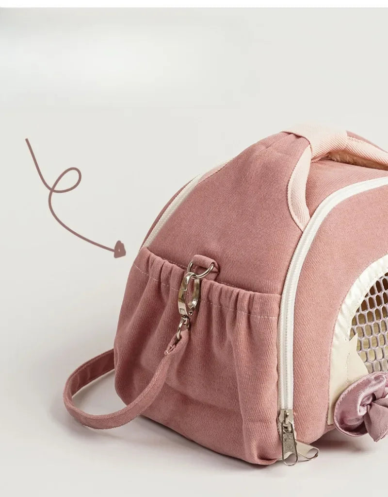 Pet Travel Pet Backpack with Warm and Breathable Anti Loss Backpack Parrot Guinea Pig Nest Pet Supplies Guinea Pig  Bunny Cage
