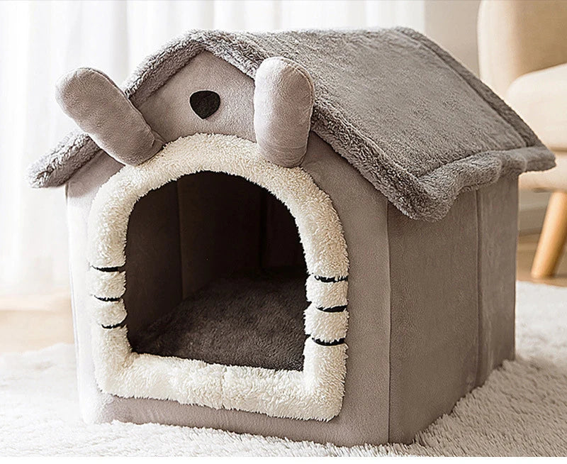 Dog Kennel Indoor Soft Bed Cave For Small Dogs Portable