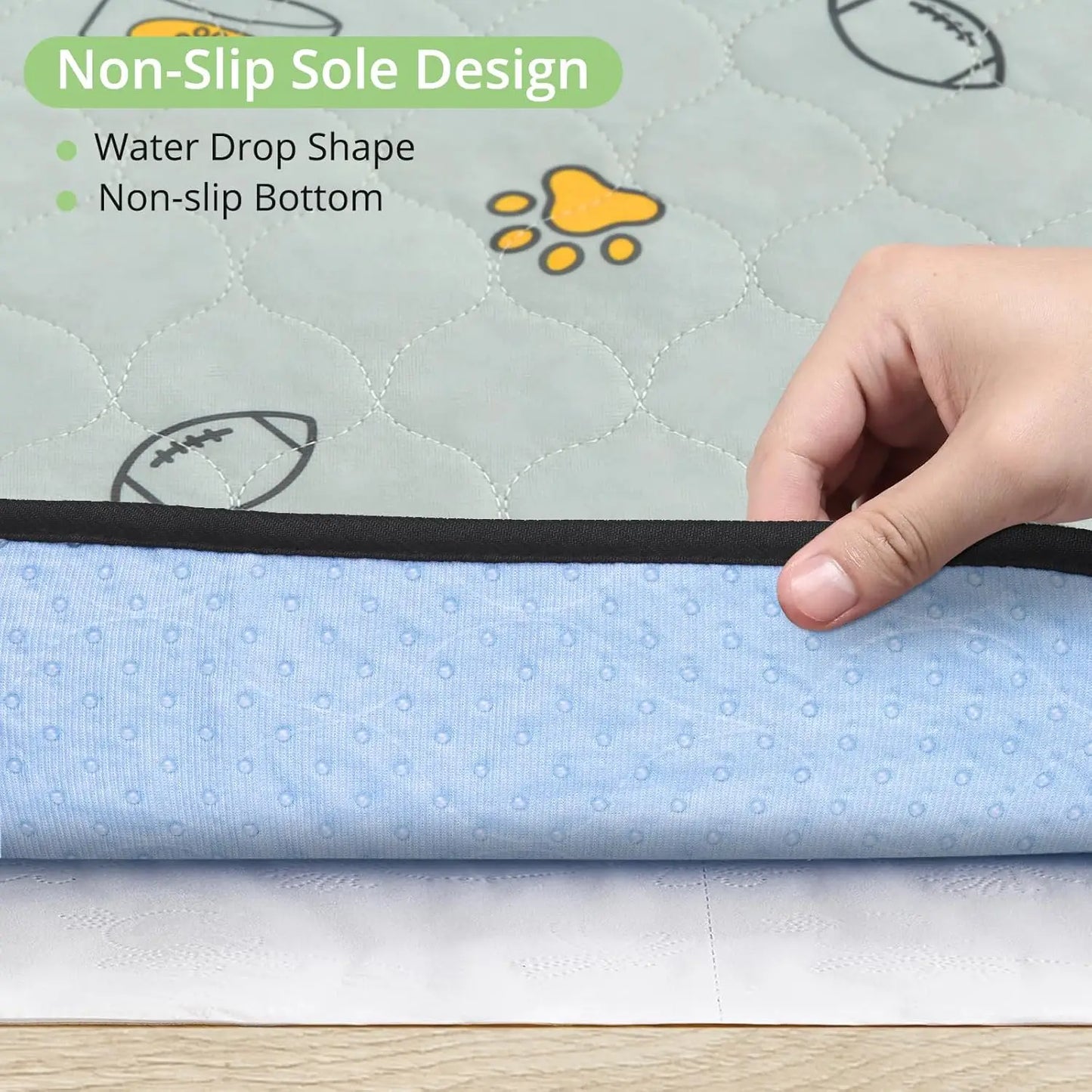 Washable Dog Pee Pads, Reusable, Absorbent, Slip-Resistant, Waterproof, 31"x36" (2 Pack)