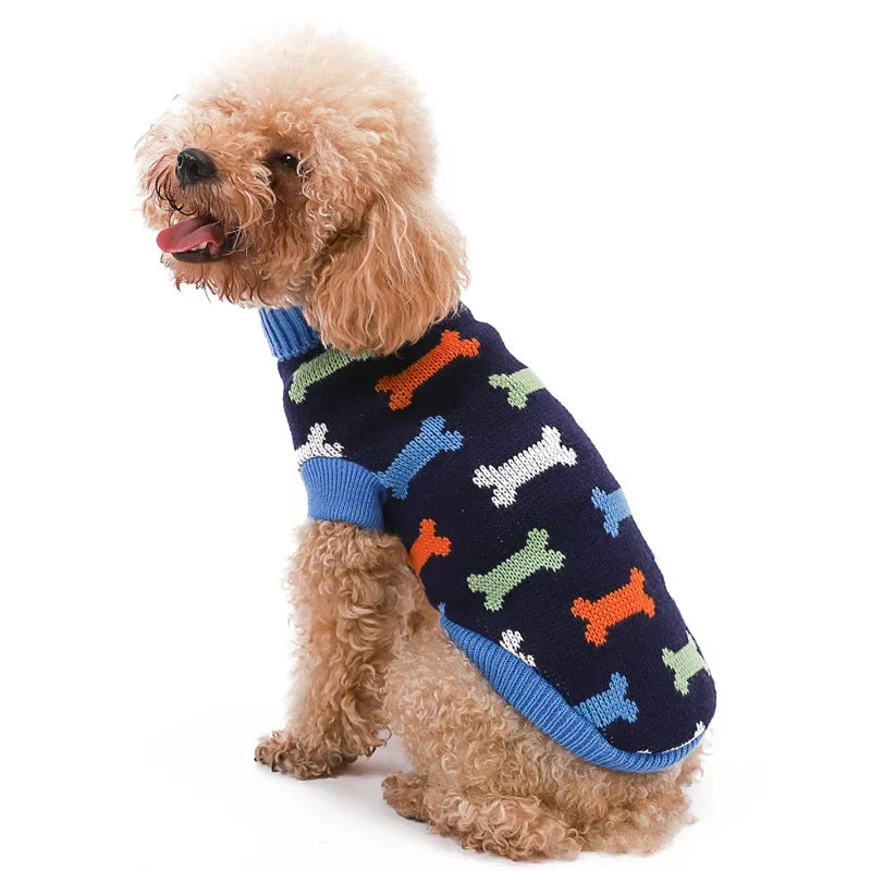Hubei Dog Winter Sweater Knit Coat For Canine Comfort