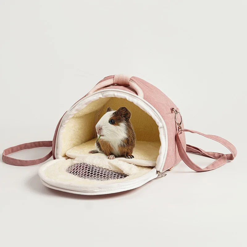 Hamster Carrying Case Outdoor Pet Carrier Versatile Travel Cage Breathable Animal Bag Hedgehog Travel Carrier Bunny Small Animal