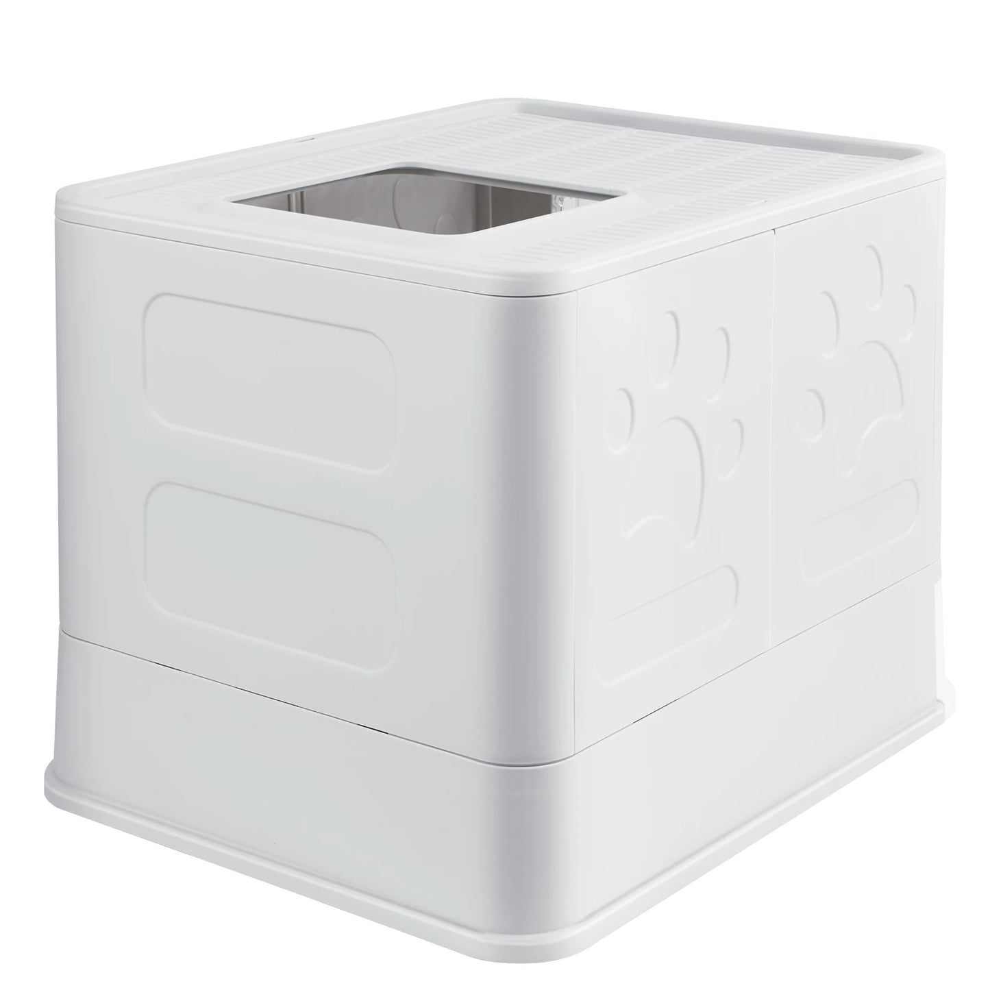 Bingopaw Cat Litter Box with Lid Enclosed Potty Large Top Entry Anti Splashing Toilet Easy to Clean with Litter Scoop