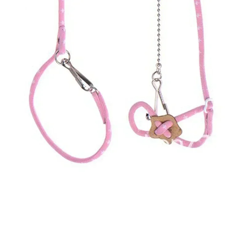 New Adjustable Soft Strap Leash for Small Pets Birds Parrots Mice Hamsters Ferrets Rats and Pigs