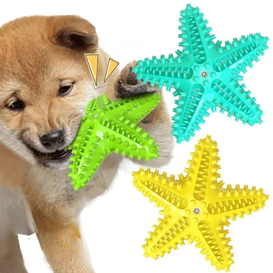 Vocal Starfish Interactive Dog Rubber Ball Dental Toy