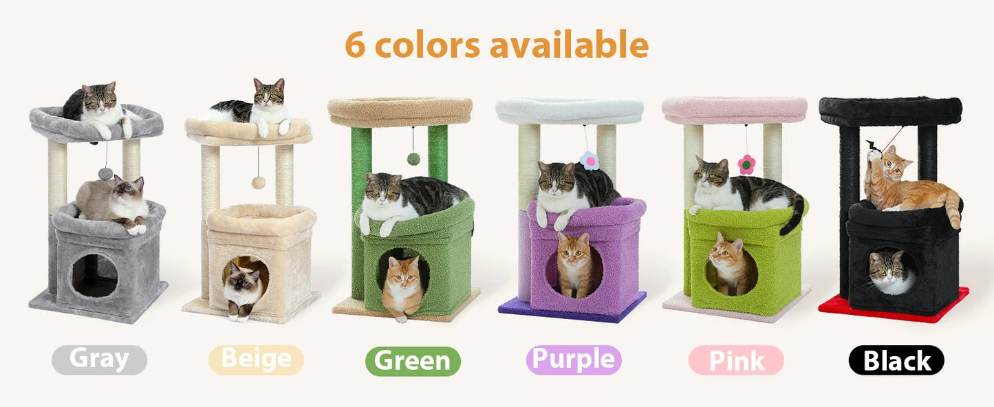 PEQULTICN Cat Tree Tower With Cozy Condo And Plush