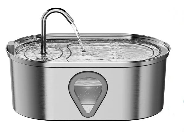 3.5L Stainless Steel Automatic Cat Water Fountain Led