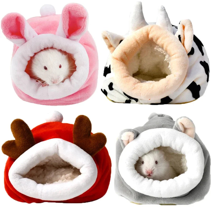 Hamster Soft Warm Bed Rat Hammock Pig Squirrel Winter Pet Toy Hanging Nest Mat House for Mice and Rats