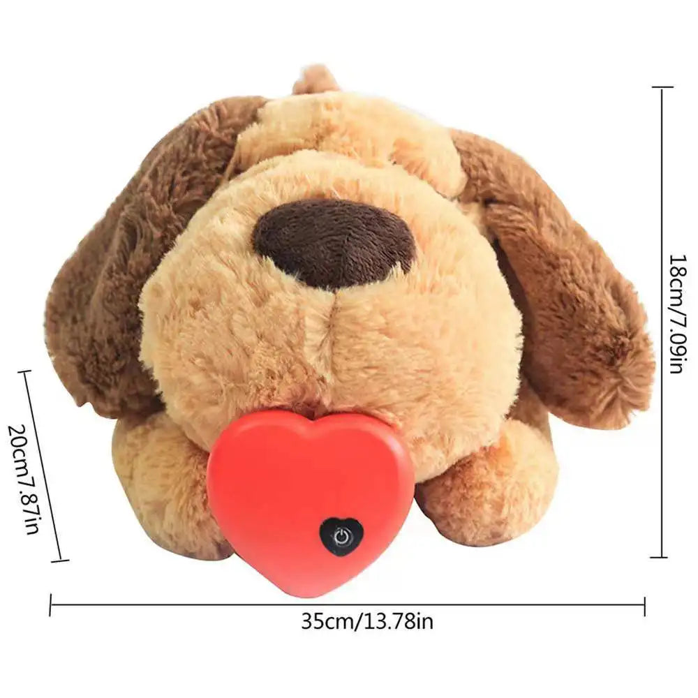 Calming Anxiety Relief Dog Plush Toy With Heartbeat Simulator