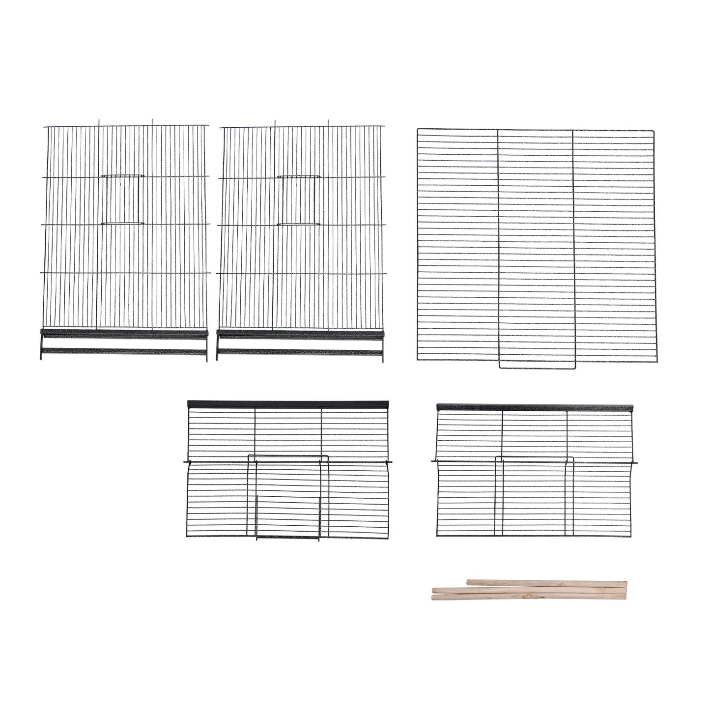 NONECN Bird Cage With Rolling Stand Skylight Wheels For Parakeets