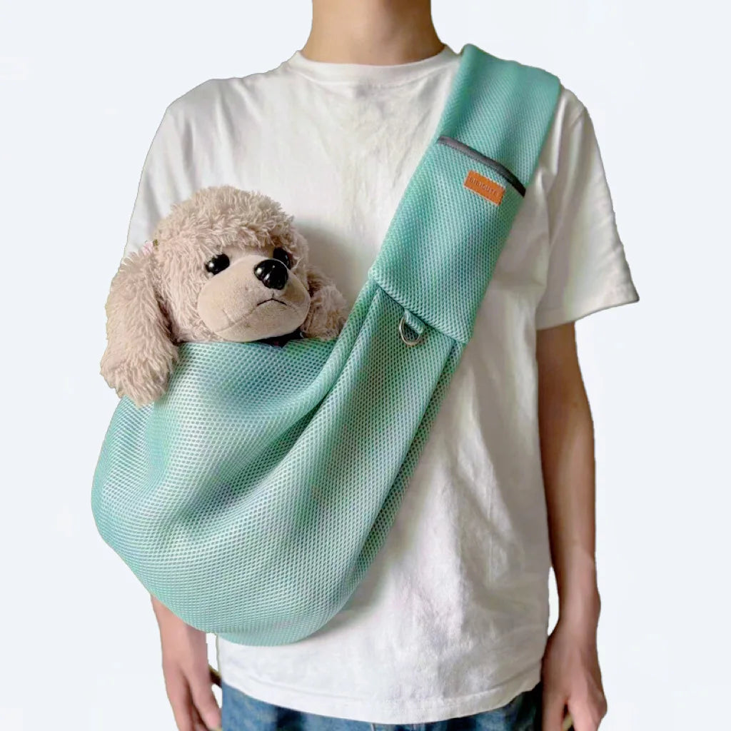 Mesh Polyester Breathable Dog Bag Pet Crossbody Shoulder Bag Outdoor Travel Portable Cat Puppy Sling Bag Tote Carrying Supplies
