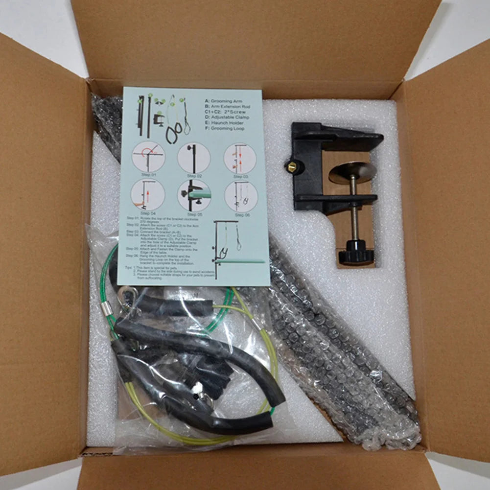 ANENGCN Dog Shower Stand With Restraint Rope Foldable Grooming Desk