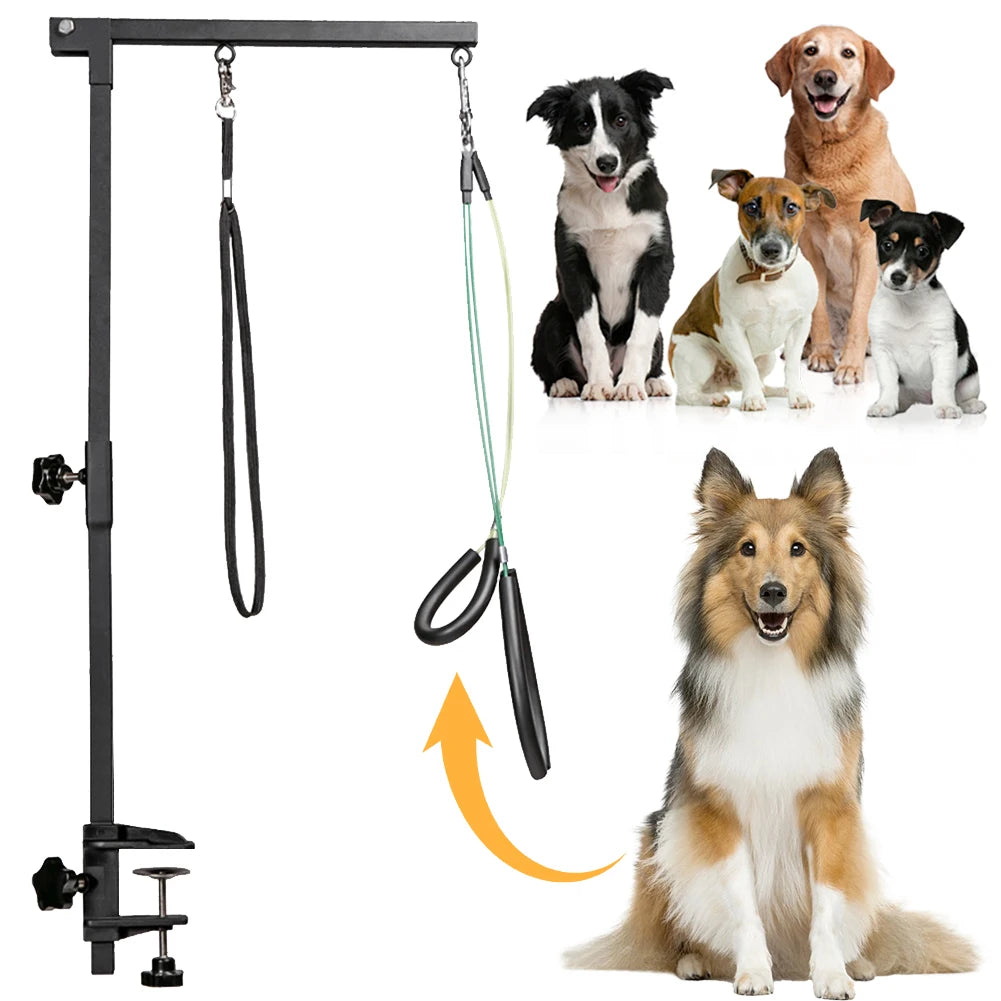 ANENGCN Dog Shower Stand With Restraint Rope Foldable Grooming Desk