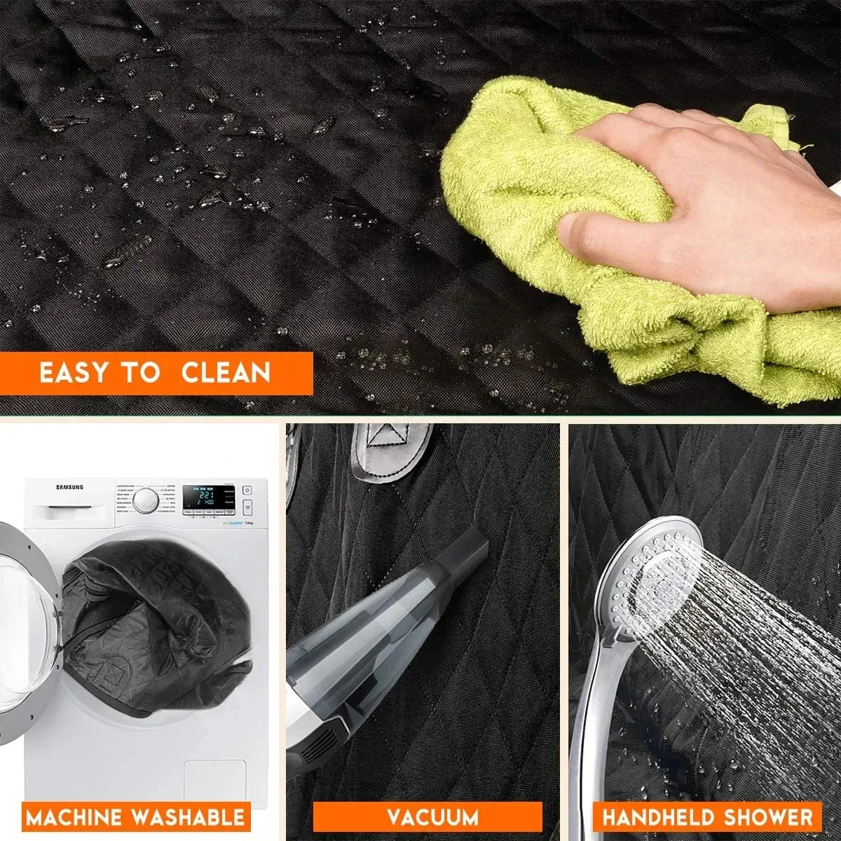 Pet Dog Car Seat Cover Travel Carrier Mattress Foldable Waterproof Non Slip Seat Protector Mat for Medium Large Dogs
