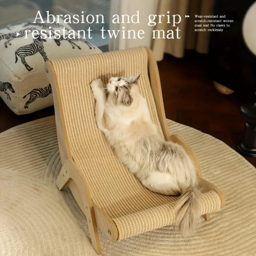 2 In 1 Scratcher Durable Rope No Tearing Pet Chair Bed Scratch Pad Hammock Perfect For Kittens And Small Pets