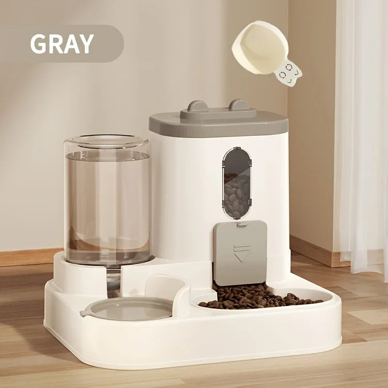2In1 Cat Food and Water Dispenser Integrated Auto Feeder