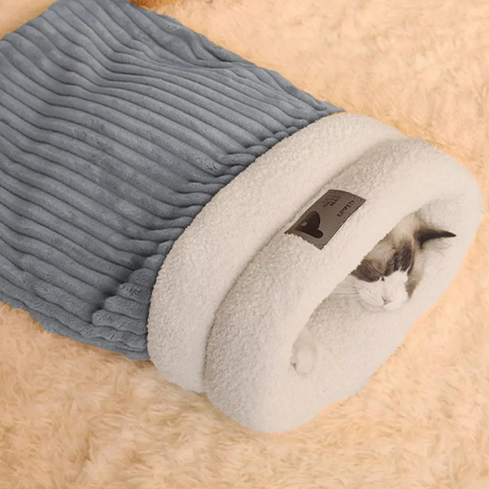 Choice Warm Cat Sleeping Bag Bed Cave For Kitten Pets