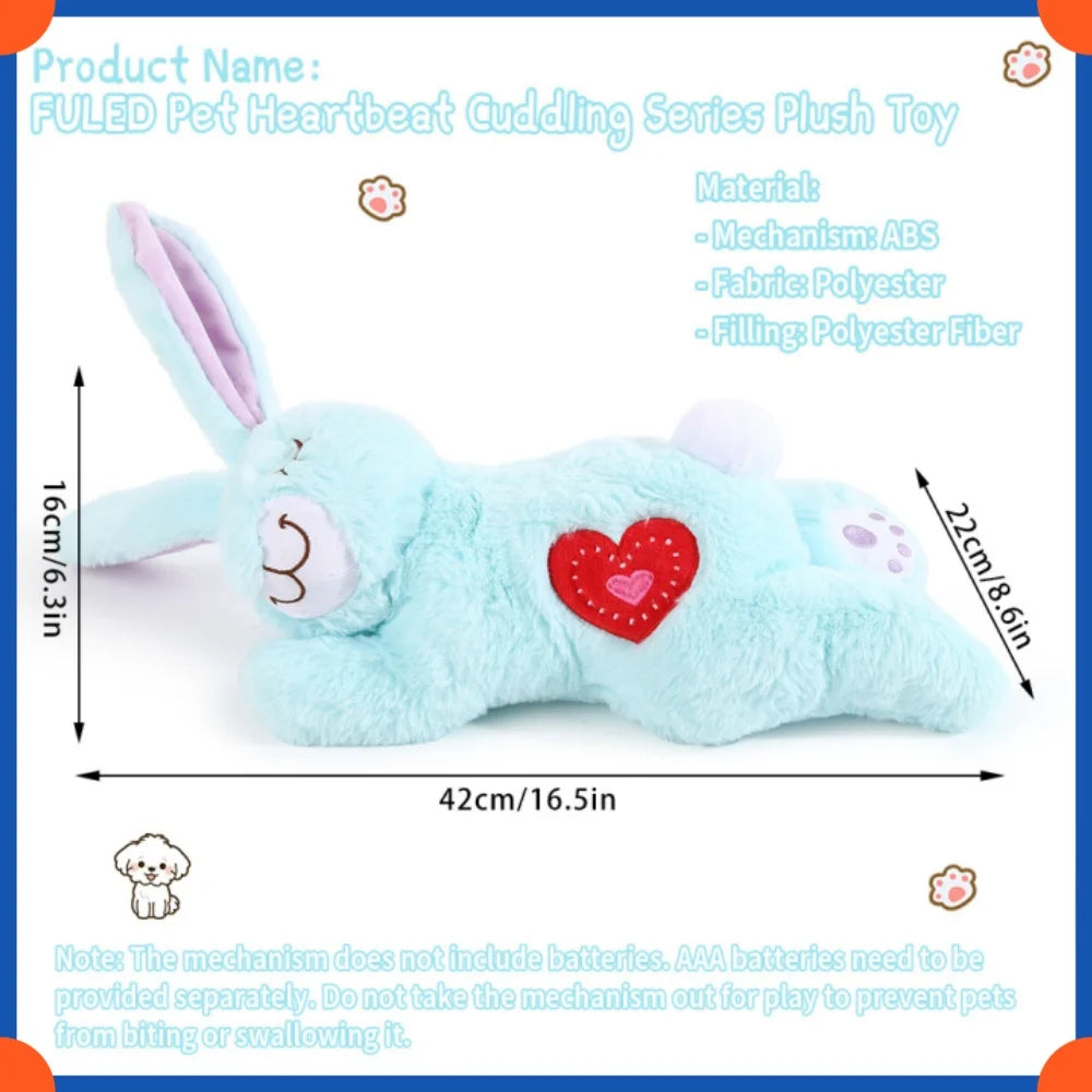 Fuled Christmas Puppy Heartbeat Plush Toys For Dog Training