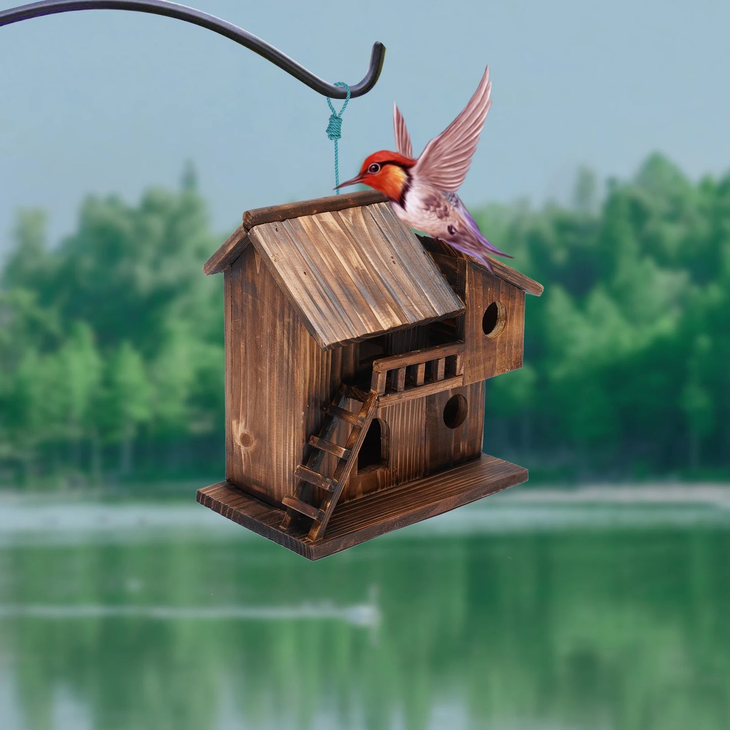 Guangdong Wooden Squirrel Nesting Box Bird Safe Nest Protector