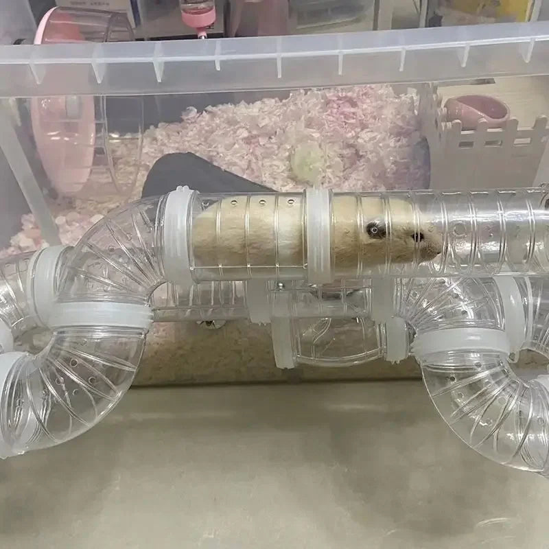 Hamster Toy Maze DIY Remodeled Cage Tubes Tunnel Set